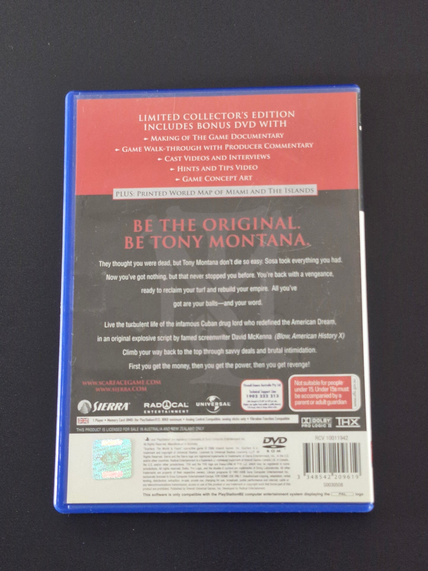 Scarface: The World Is Yours Collector's Edition (Sierra) - Complete with Original Map & Bonus DVD