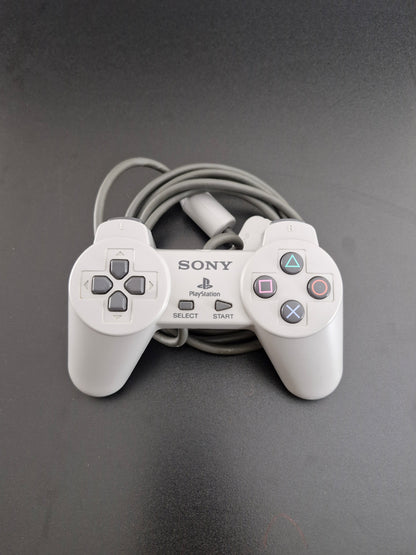 PlayStation 1 Original Digital Controller - Grey - Genuine OEM - Tested Working - Excellent Condition