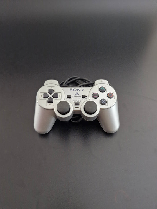 PlayStation 2 DualShock 2 Controller - Silver - Genuine OEM - Tested Working - Excellent Condition
