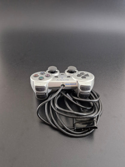 PlayStation 2 DualShock 2 Controller - Silver - Genuine OEM - Tested Working - Excellent Condition