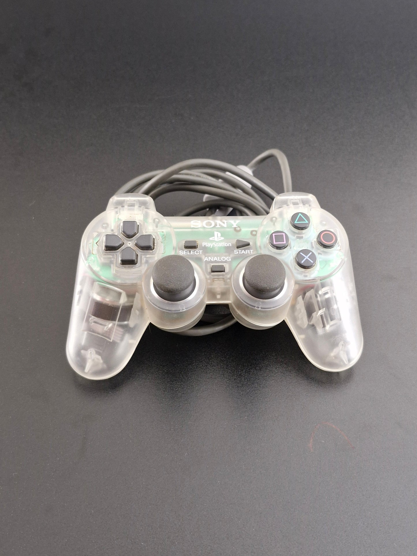 PlayStation 2 - DualShock 2 Controller - Clear Transparent - Genuine OEM - Tested Working - Excellent Condition