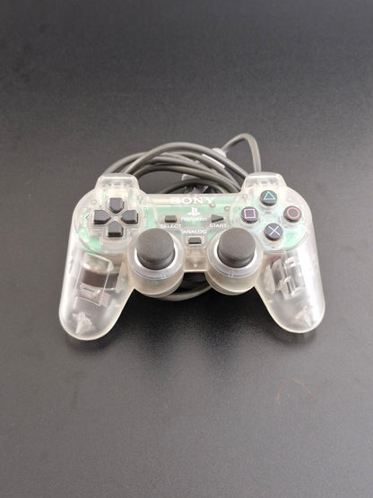 PlayStation 2 - DualShock 2 Controller - Clear Transparent - Genuine OEM - Tested Working - Excellent Condition