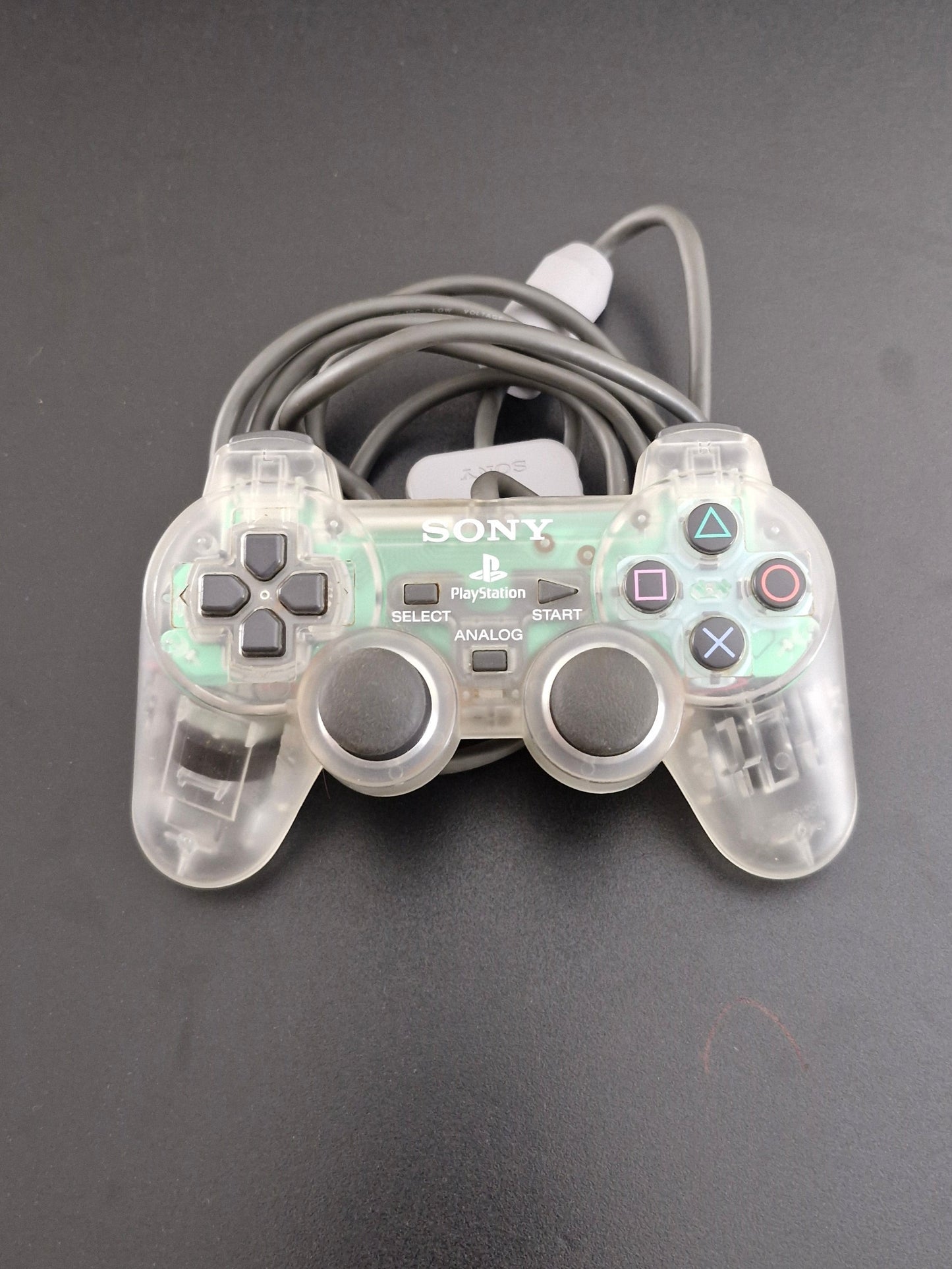PlayStation 2 - DualShock 2 Controller - Clear Transparent - Genuine OEM - Tested Working - Excellent Condition