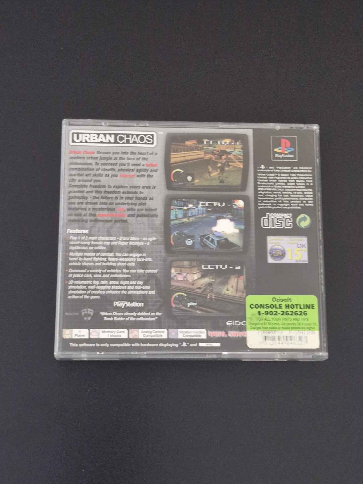 PlayStation 1 Game – Urban Chaos – PS1 PAL – Complete – Pre-Owned