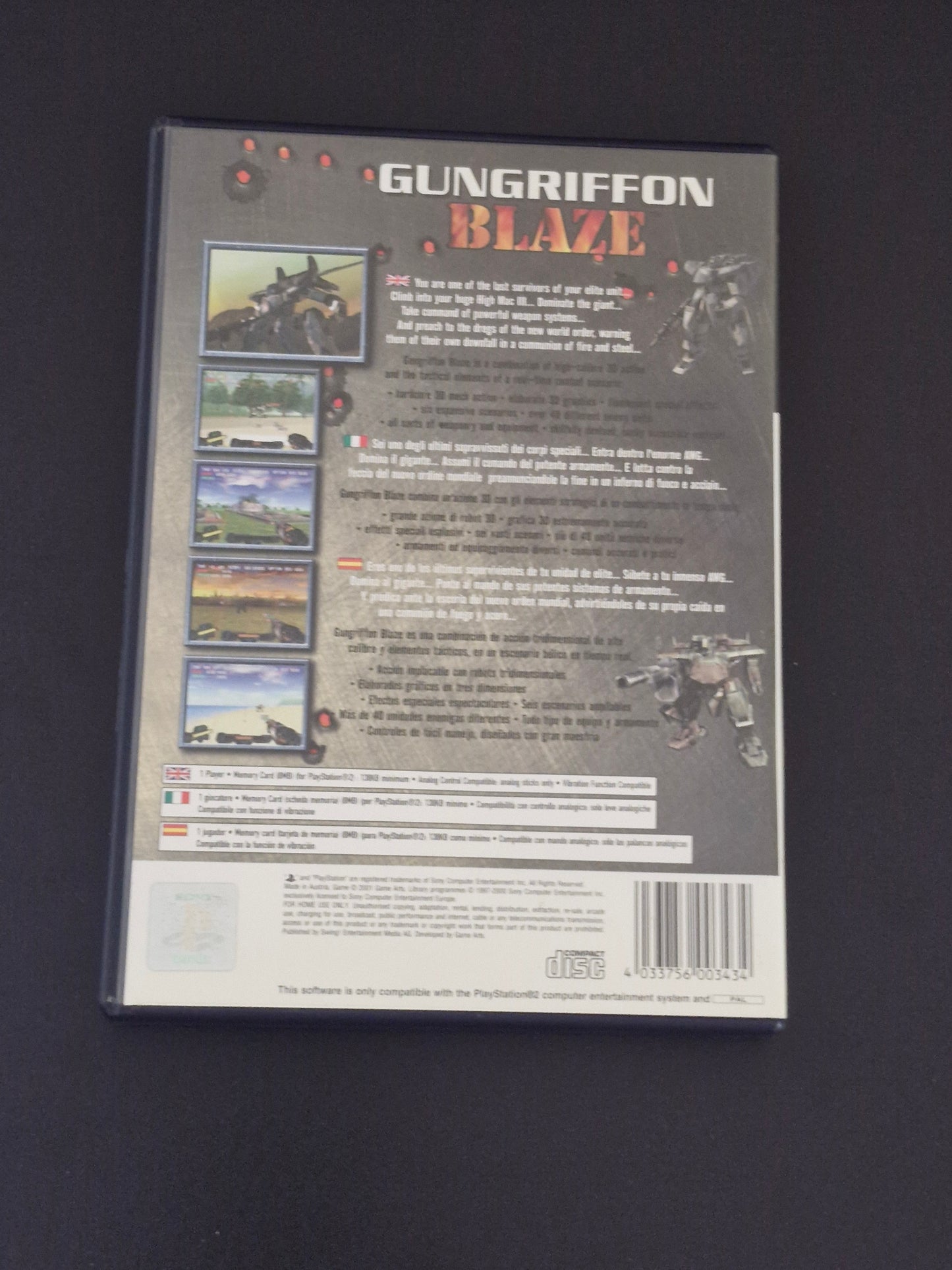 PlayStation 2 Game – Gungriffon Blaze – PS2 PAL – Complete – Pre-Owned