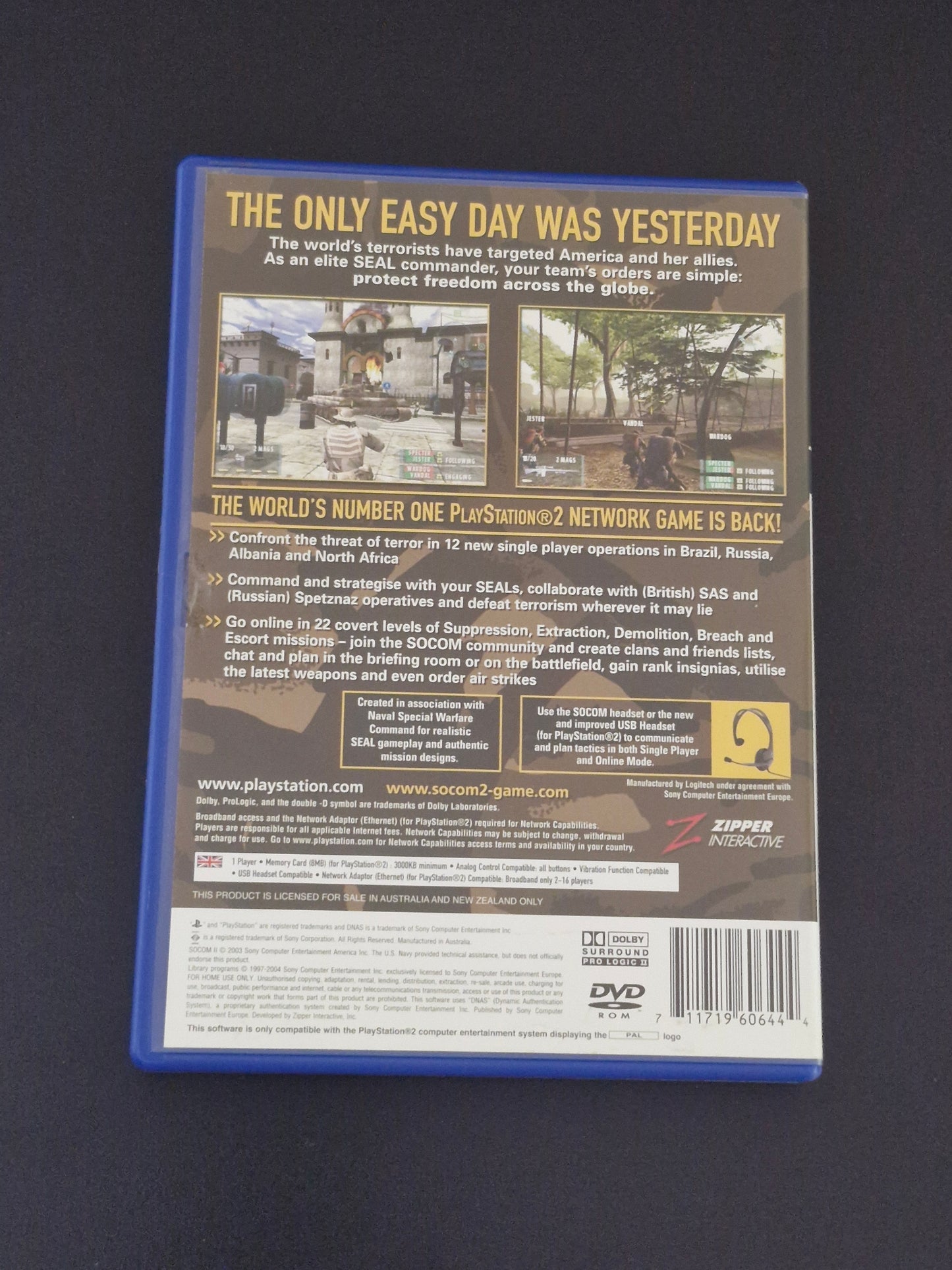 PlayStation 2 Game – SOCOM II: U.S. Navy SEALs – PS2 PAL – Complete – Pre-Owned