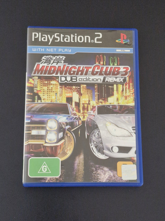 PlayStation 2 Game – Midnight Club 3: DUB Edition Remix – PS2 PAL – Complete – Pre-Owned