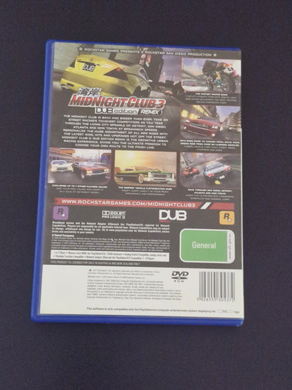 PlayStation 2 Game – Midnight Club 3: DUB Edition Remix – PS2 PAL – Complete – Pre-Owned