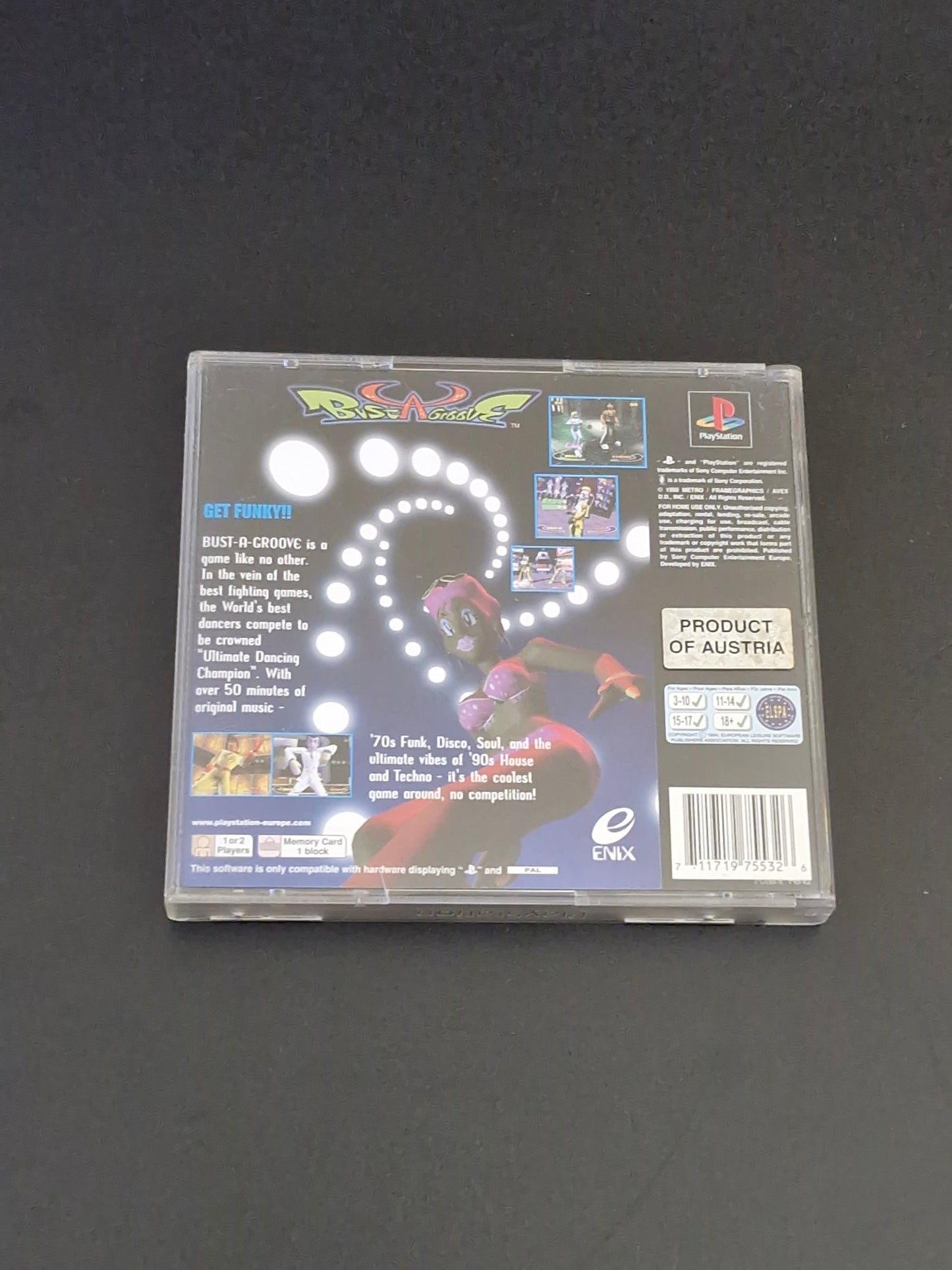Bust A Groove (PAL) Black Label - PlayStation 1 - Complete With Manual - Excellent Condition