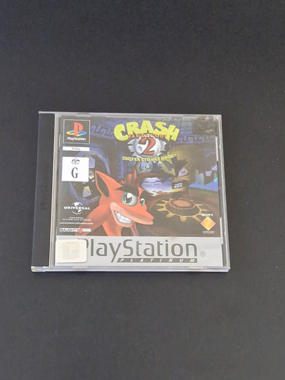 Crash Bandicoot 2: Cortex Strikes Back (PAL) Platinum - PlayStation 1 - Complete With Manual - Excellent Condition