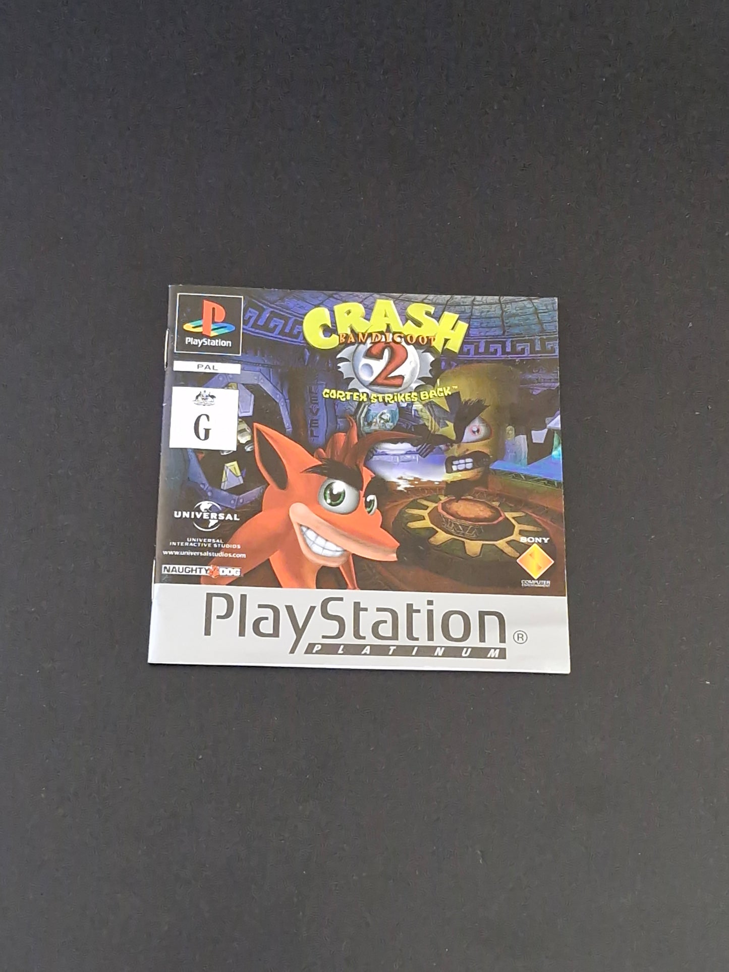 Crash Bandicoot 2: Cortex Strikes Back (PAL) Platinum - PlayStation 1 - Complete With Manual - Excellent Condition