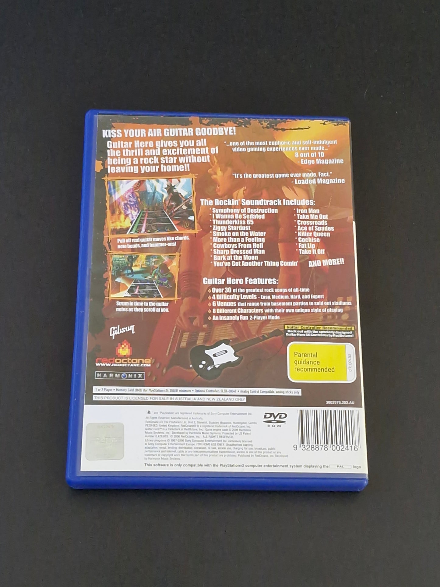 Guitar Hero (PAL) - PlayStation 2 - Complete With Manual - Excellent Condition