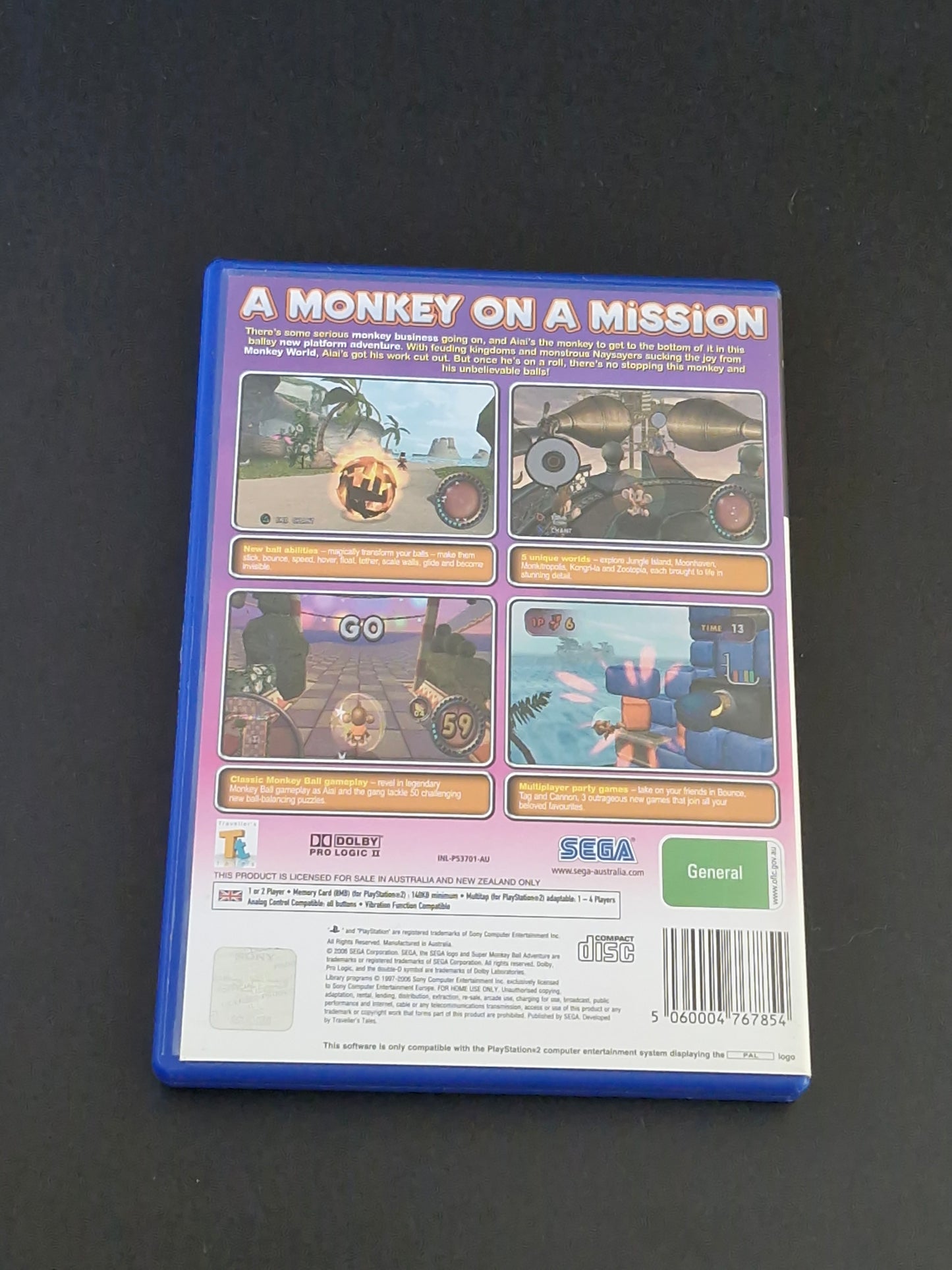 Super Monkey Ball Adventure (PAL) - PlayStation 2 - Complete With Manual - Excellent Condition