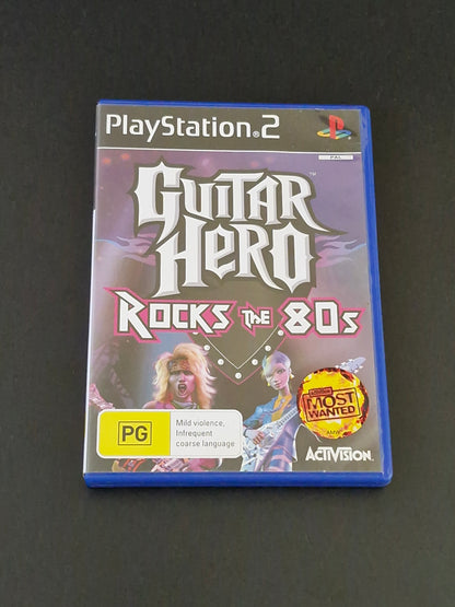 Guitar Hero: Rocks the 80s (PAL) - PlayStation 2 - Complete With Manual - Excellent Condition