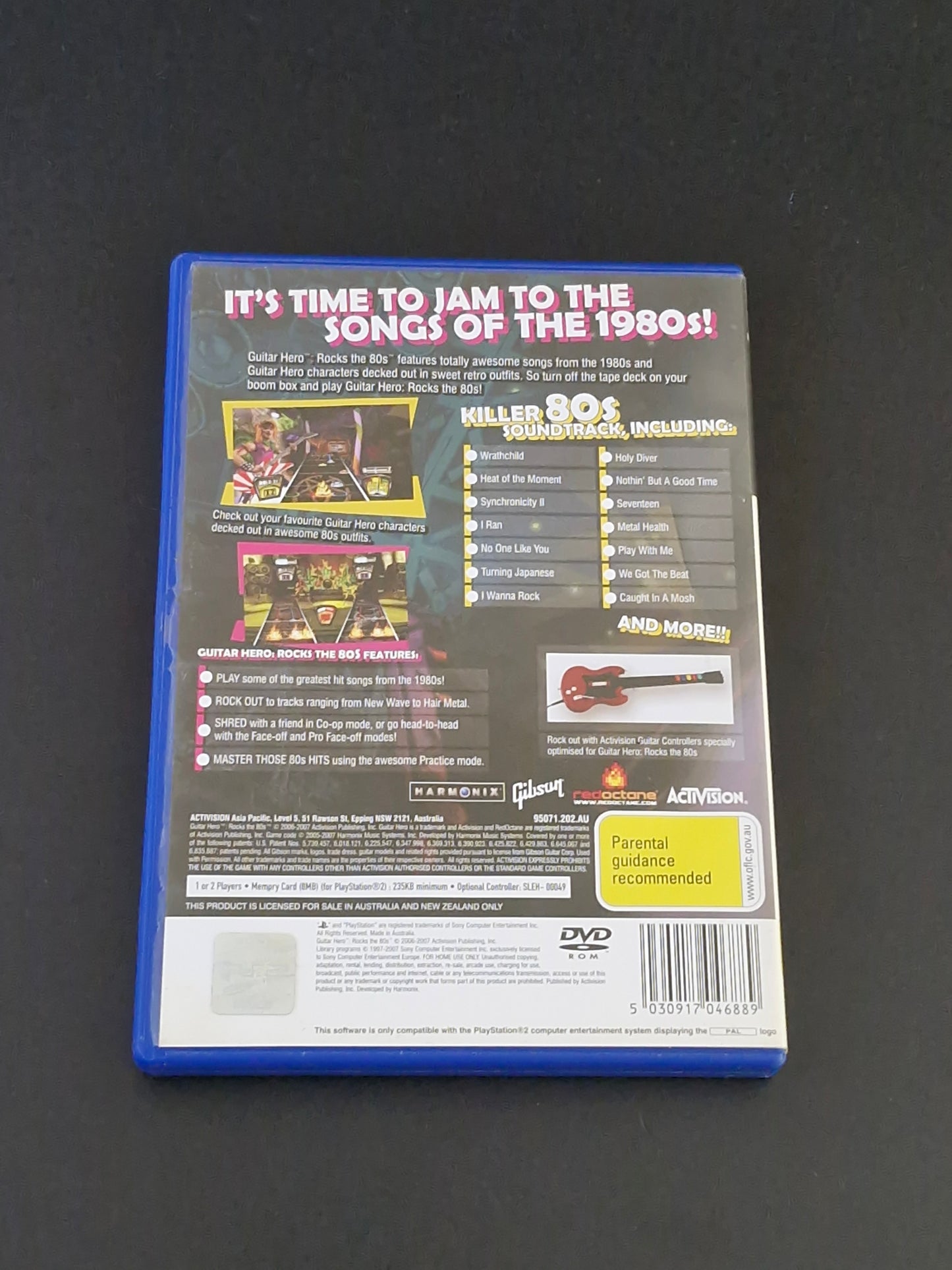 Guitar Hero: Rocks the 80s (PAL) - PlayStation 2 - Complete With Manual - Excellent Condition