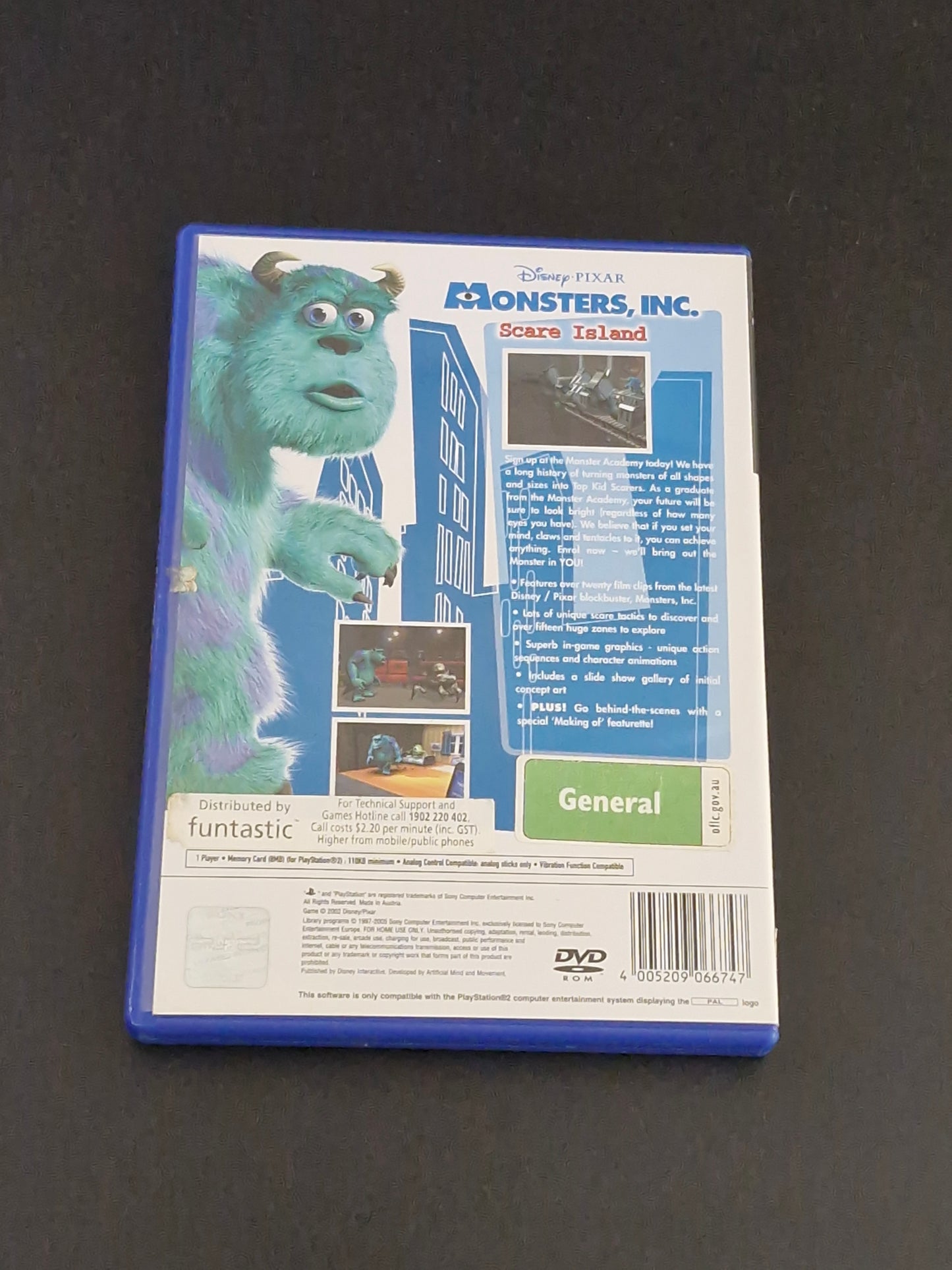 Monsters Inc. - Scare Island (PAL) - PlayStation 2 - Complete With Manual - Excellent Condition