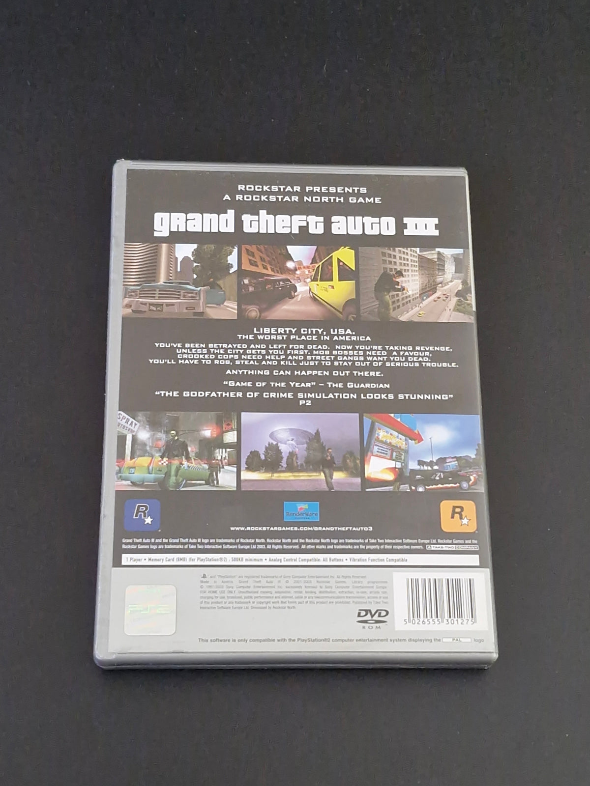 Grand Theft Auto III - Platinum (PAL) - PlayStation 2 - Complete With Manual - Excellent Condition