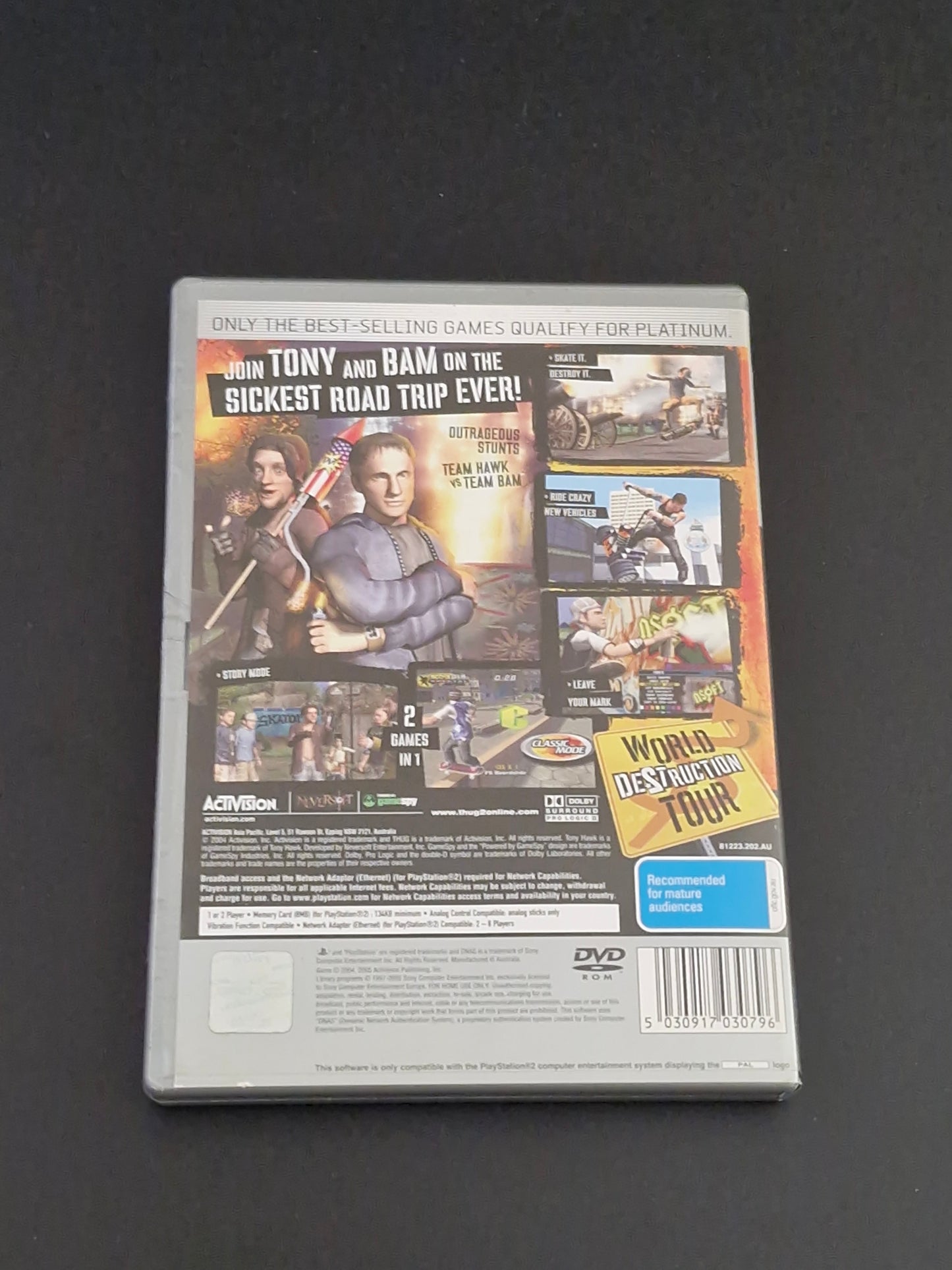 Tony Hawk's Underground 2 - Platinum (PAL) - PlayStation 2 - Complete With Manual - Excellent Condition