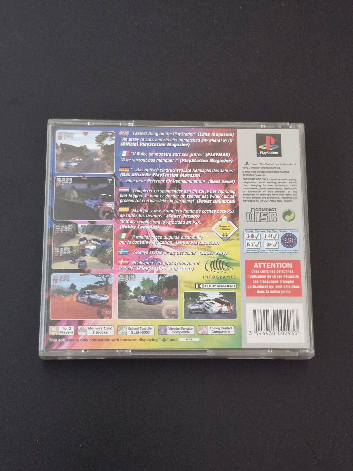 PlayStation 1 - V-Rally Championship Edition - PS1 PAL Platinum - Complete