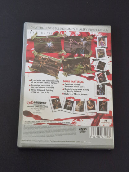 Mortal Kombat: Deadly Alliance Platinum (PAL) - PlayStation 2