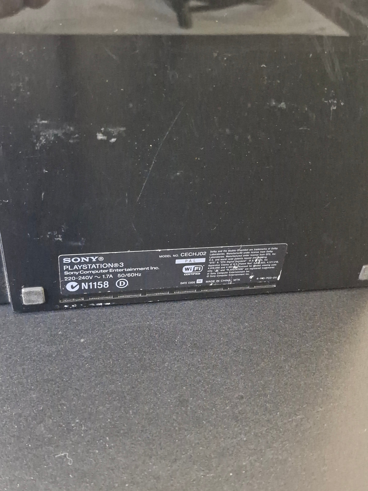 Sony PS3 Fat CECHJ02 with Power Cable – PAL – Excellent Condition